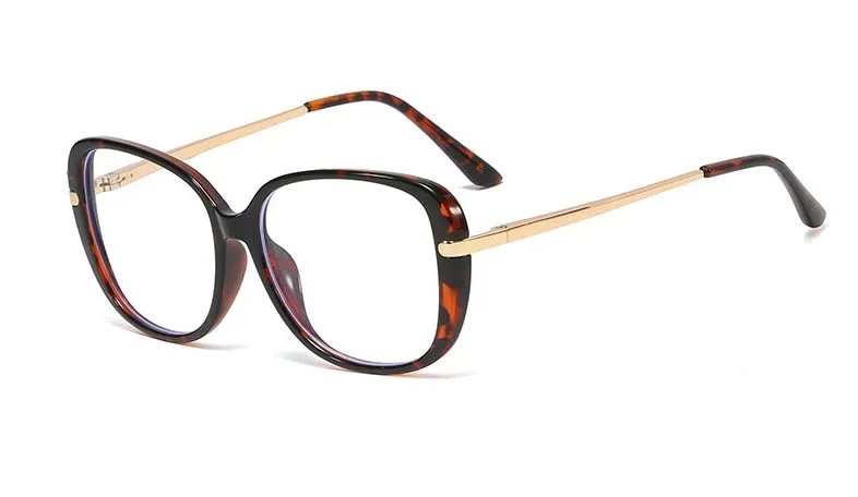 CCspace Unisex Full Rim Cat Eye Tr 90 Titanium Frame Eyeglasses 45836
