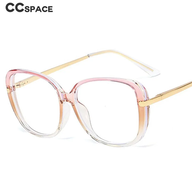 CCspace Unisex Full Rim Cat Eye Tr 90 Titanium Frame Eyeglasses 45836