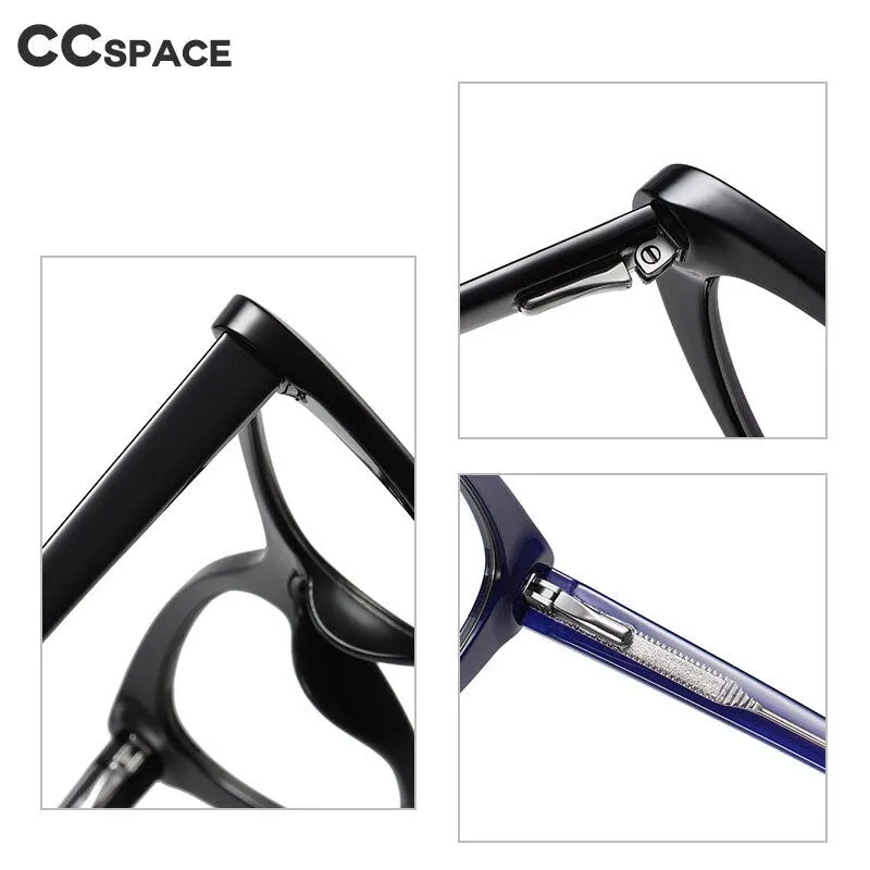 CCspace Unisex Full Rim Cat Eye Tr 90 Titanium Frame Eyeglasses 49082