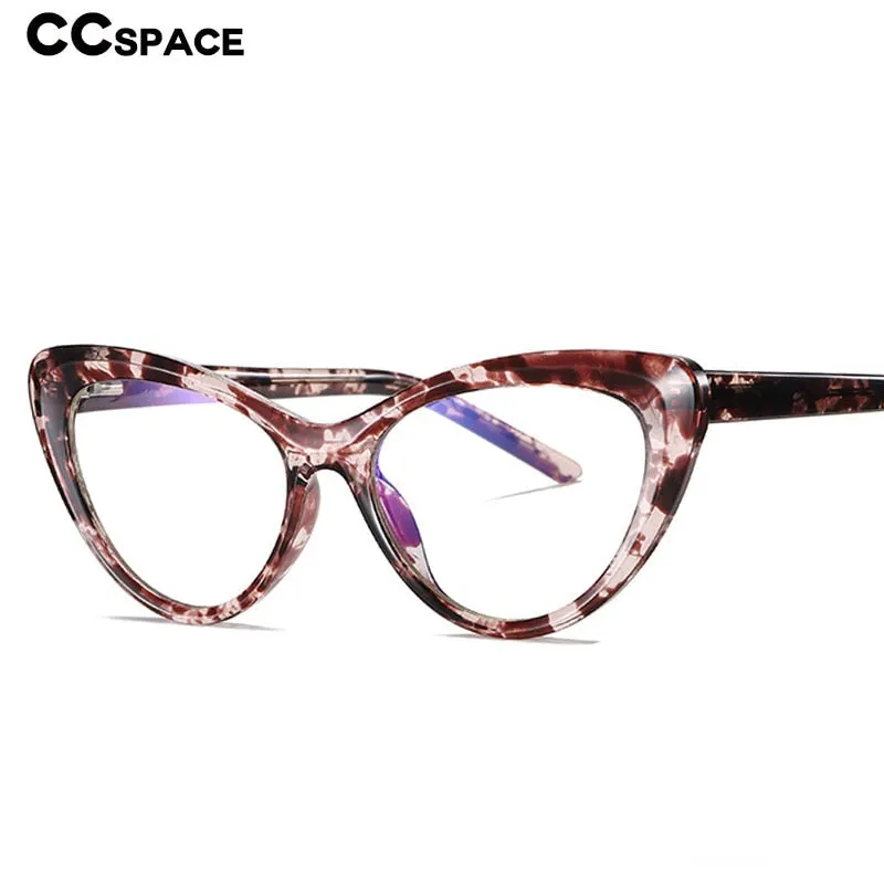 CCspace Unisex Full Rim Cat Eye Tr 90 Titanium Frame Eyeglasses 49082