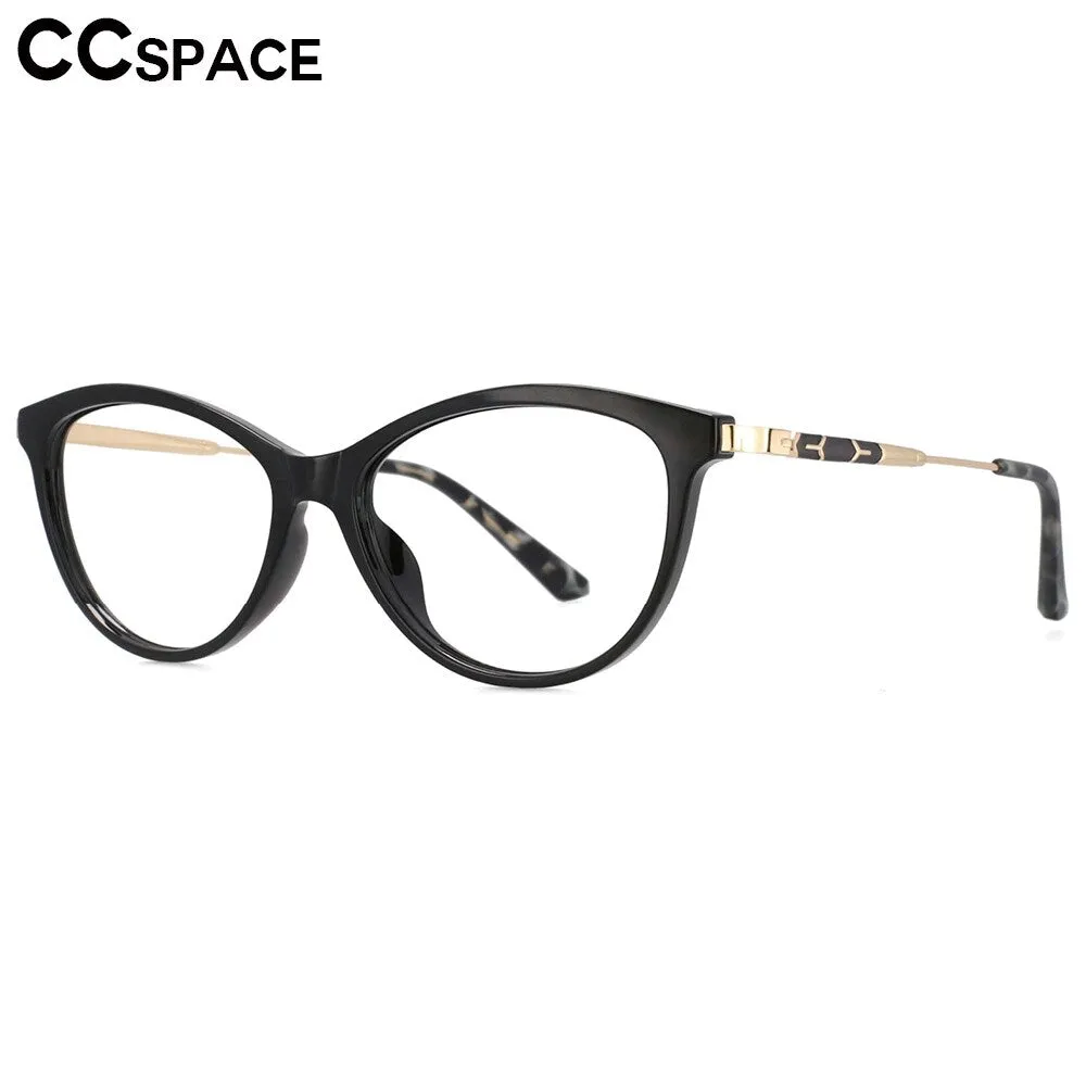 CCspace Unisex Full Rim Cat Eye Tr 90 Titanium Frame Eyeglasses 53754