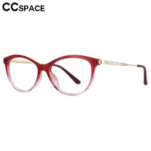 CCspace Unisex Full Rim Cat Eye Tr 90 Titanium Frame Eyeglasses 53754