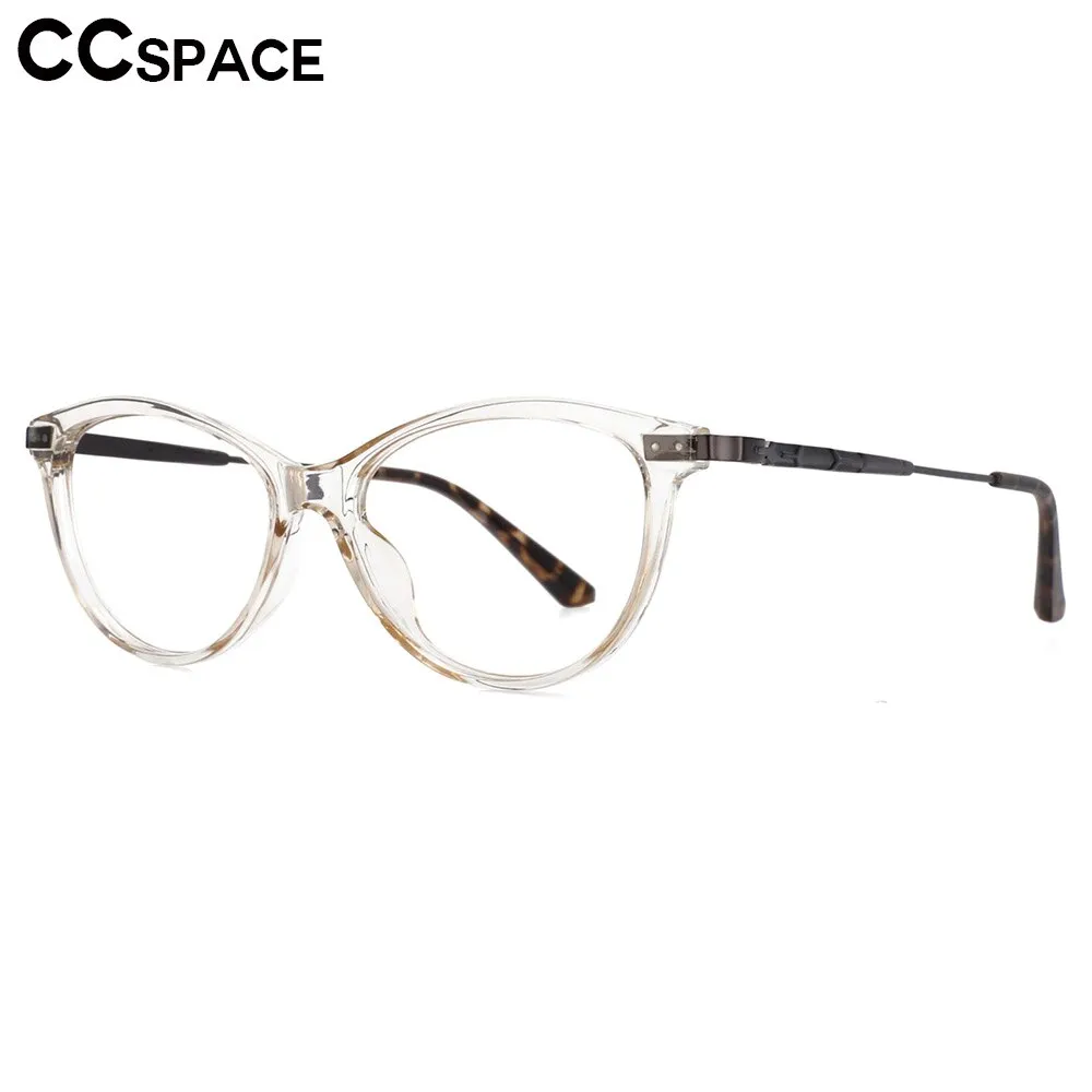 CCspace Unisex Full Rim Cat Eye Tr 90 Titanium Frame Eyeglasses 53754