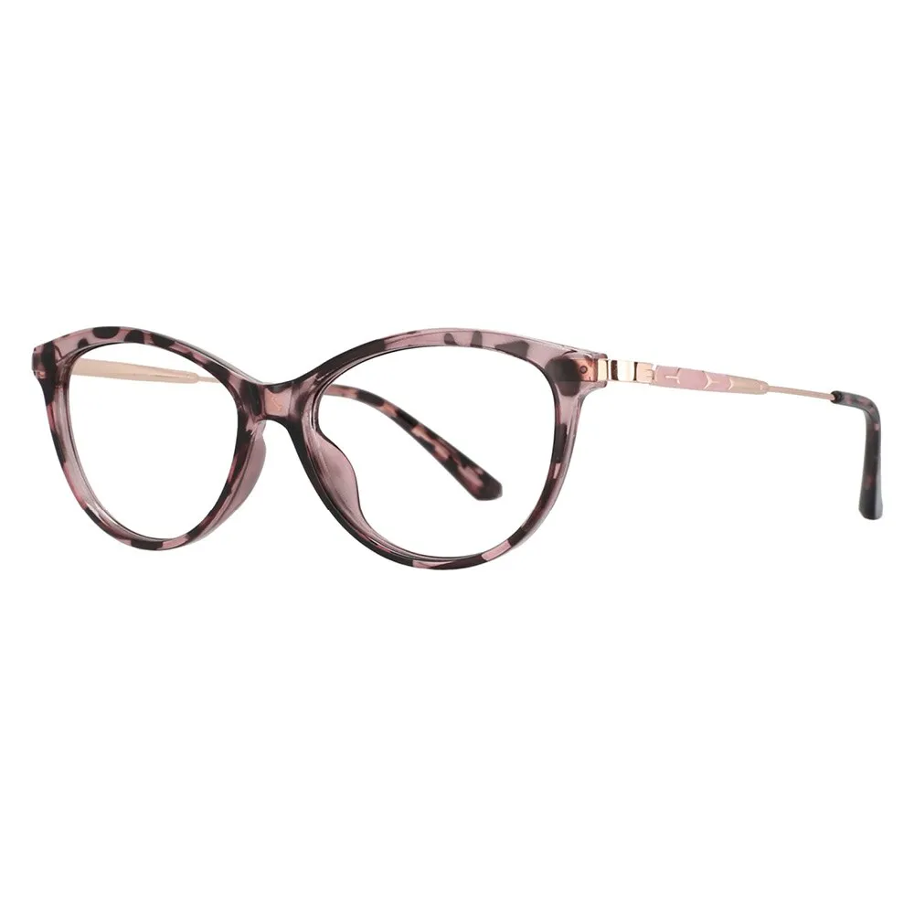 CCspace Unisex Full Rim Cat Eye Tr 90 Titanium Frame Eyeglasses 53754