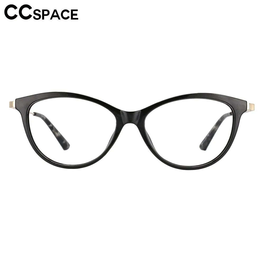 CCspace Unisex Full Rim Cat Eye Tr 90 Titanium Frame Eyeglasses 53754