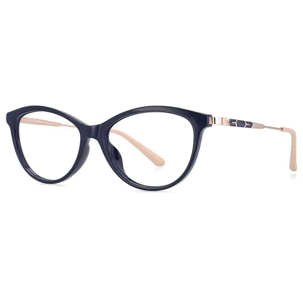 CCspace Unisex Full Rim Cat Eye Tr 90 Titanium Frame Eyeglasses 53754