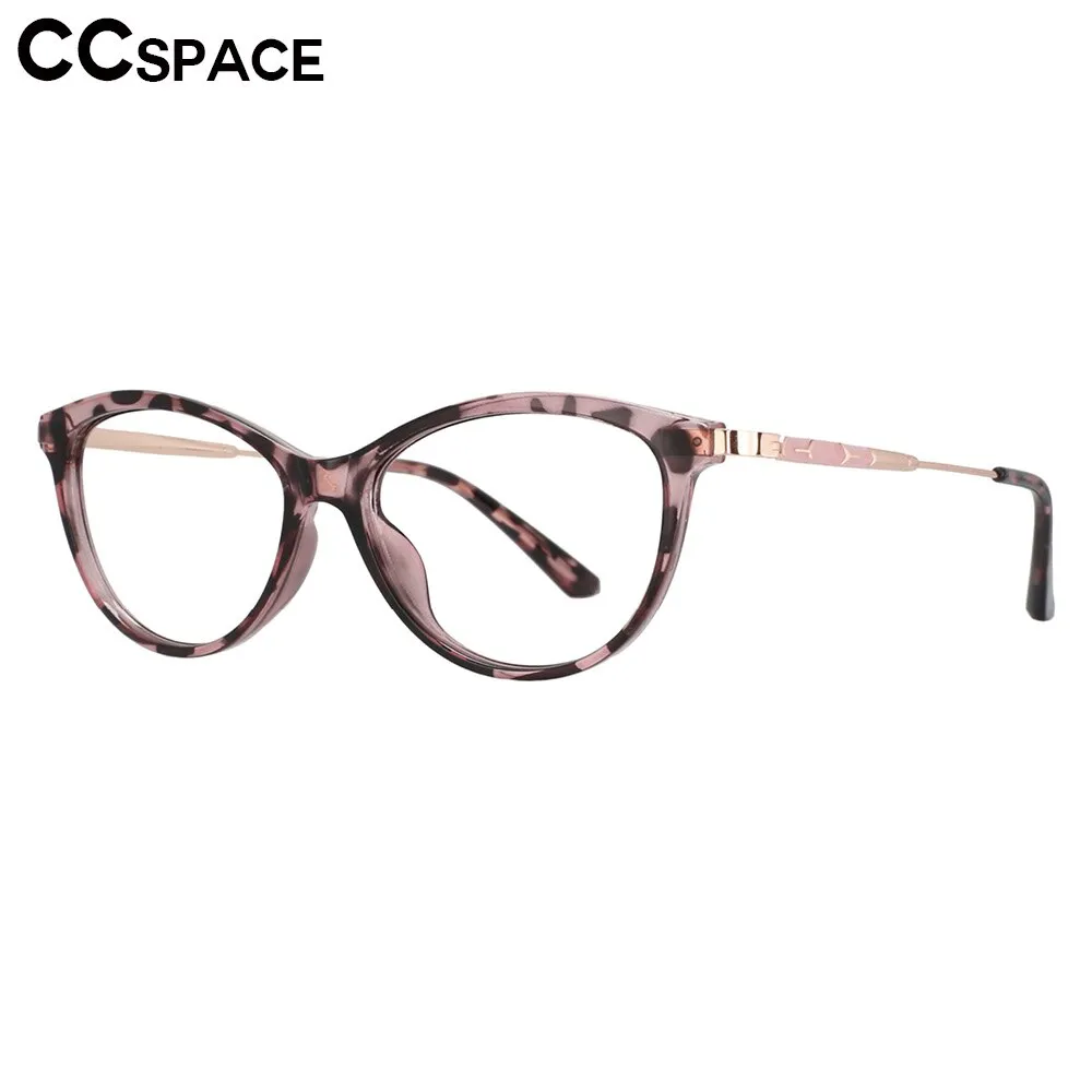 CCspace Unisex Full Rim Cat Eye Tr 90 Titanium Frame Eyeglasses 53754