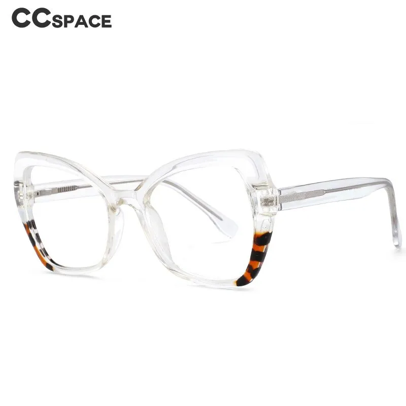 CCspace Unisex Full Rim Cat Eye Tr 90 Titanium Frame Eyeglasses 54153