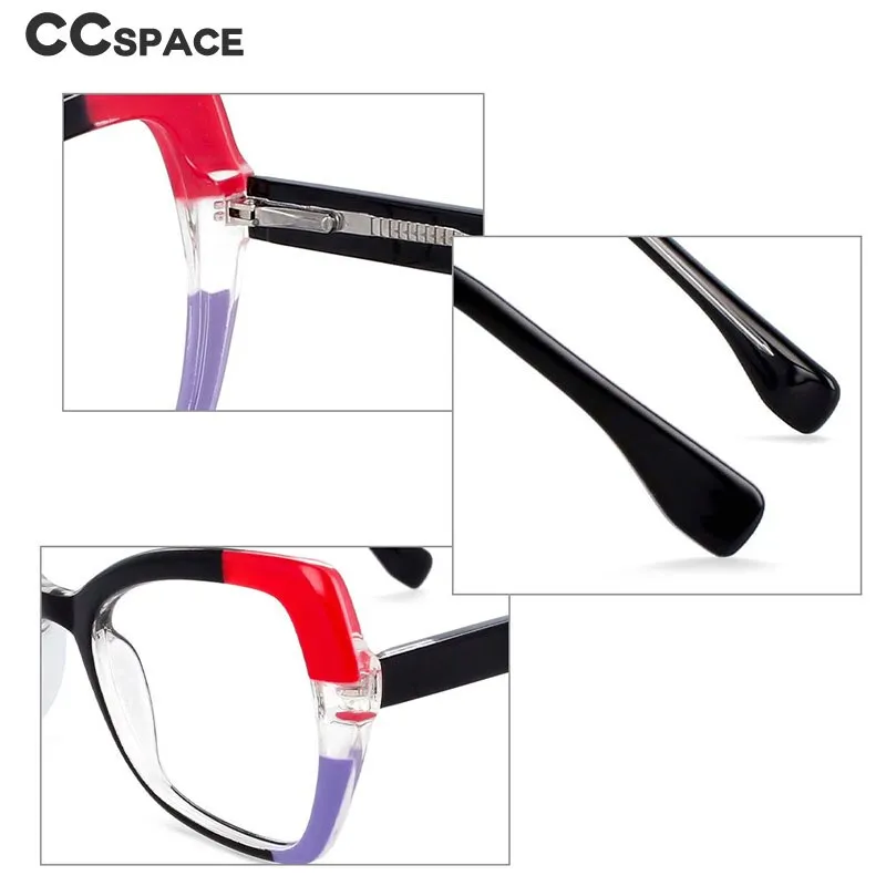CCspace Unisex Full Rim Cat Eye Tr 90 Titanium Frame Eyeglasses 54153