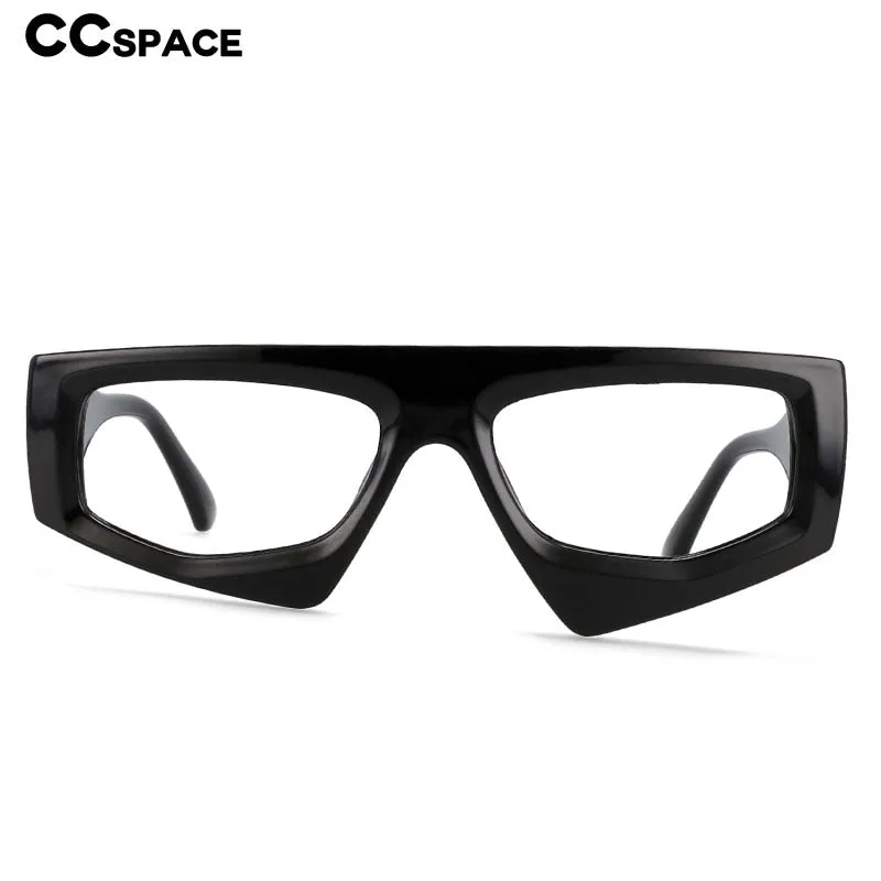 CCspace Unisex Full Rim Irregular Rectangle Acetate Eyeglasses 54421