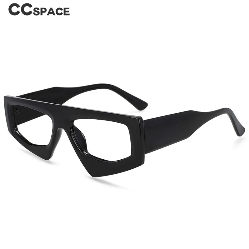 CCspace Unisex Full Rim Irregular Rectangle Acetate Eyeglasses 54421
