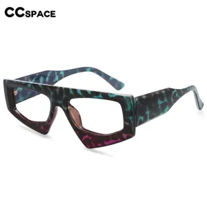 CCspace Unisex Full Rim Irregular Rectangle Acetate Eyeglasses 54421