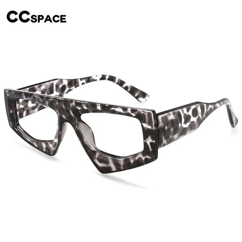 CCspace Unisex Full Rim Irregular Rectangle Acetate Eyeglasses 54421