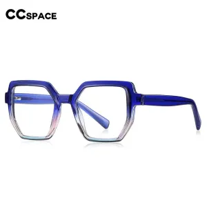 CCspace Unisex Full Rim Irregular Square Tr 90 Titanium Eyeglasses 54714