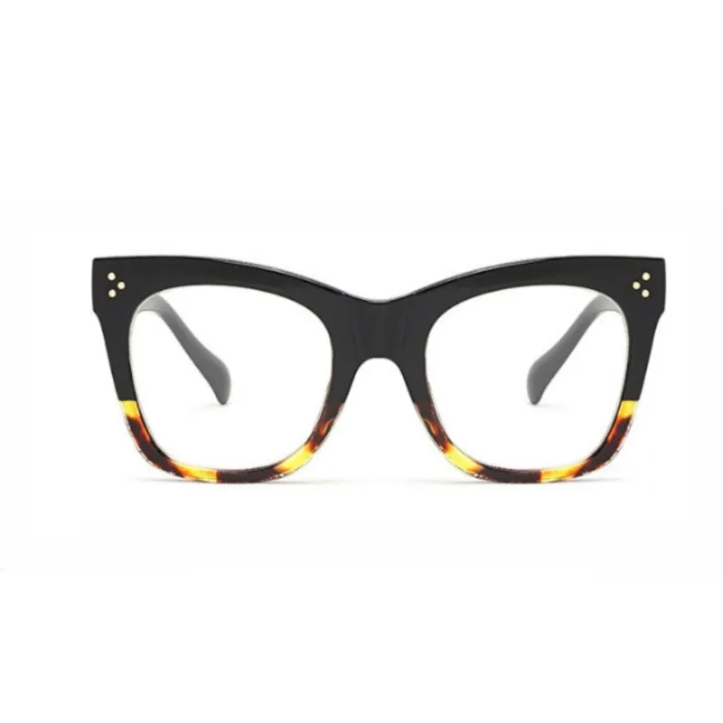 CCspace Unisex Full Rim Oversized Cat Eye Resin Alloy Frame Eyeglasses 49742