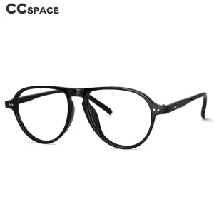 CCspace Unisex Full Rim Oversized Round Resin Frame Eyeglasses 53748
