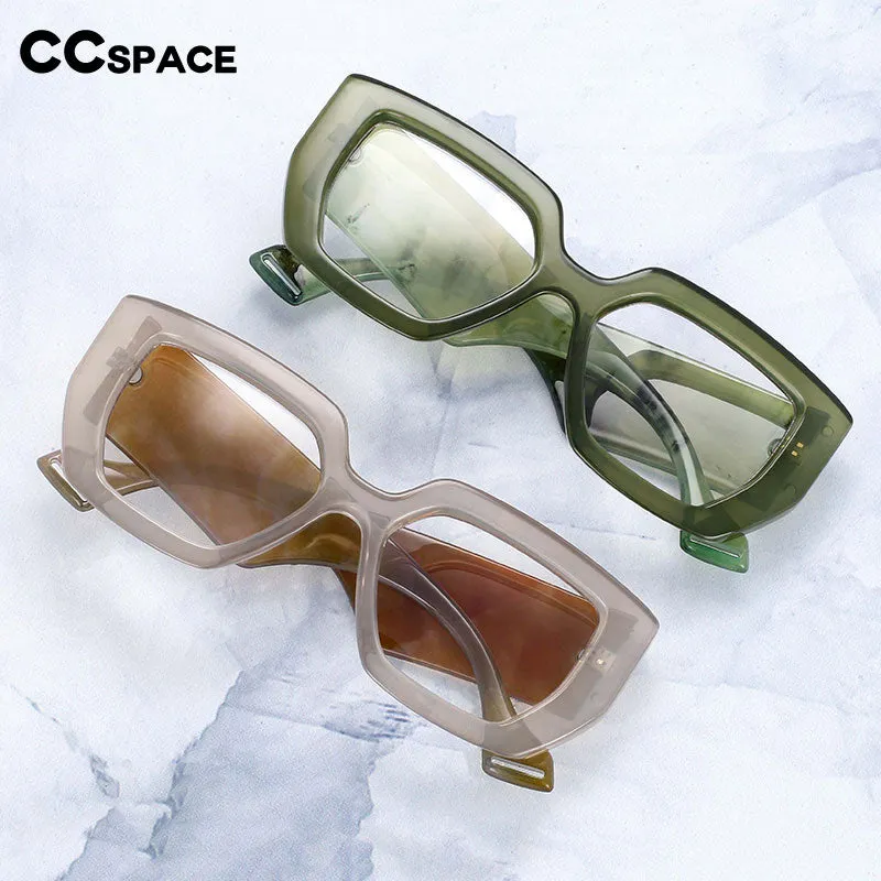 CCspace Unisex Full Rim Oversized Square Acetate Frame Eyeglasses 54035