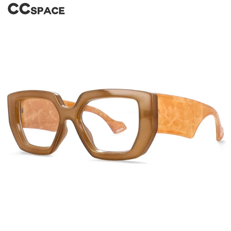 CCspace Unisex Full Rim Oversized Square Acetate Frame Eyeglasses 54035