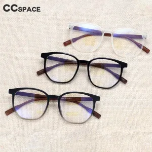 CCspace Unisex Full Rim Oversized Square Cat Eye Tr 90 Titanium Frame Eyeglasses 53976