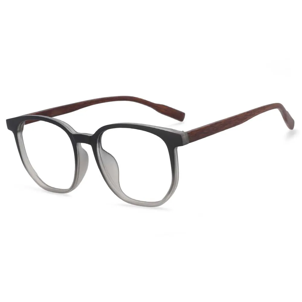 CCspace Unisex Full Rim Oversized Square Cat Eye Tr 90 Titanium Frame Eyeglasses 53976