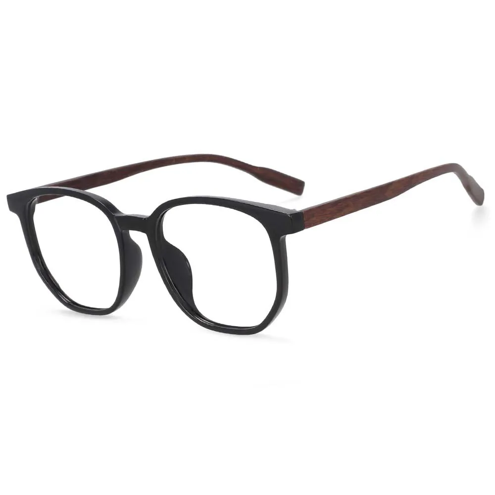 CCspace Unisex Full Rim Oversized Square Cat Eye Tr 90 Titanium Frame Eyeglasses 53976