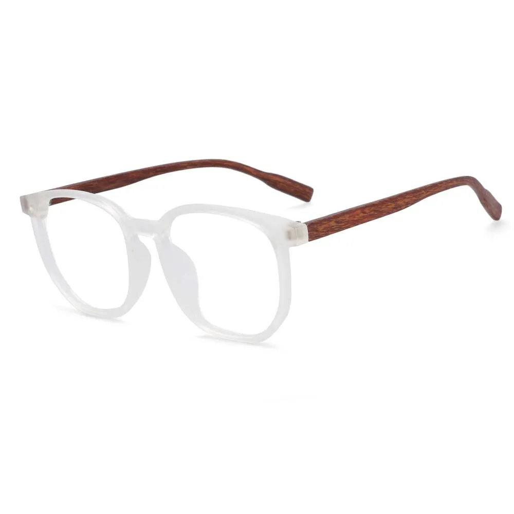 CCspace Unisex Full Rim Oversized Square Cat Eye Tr 90 Titanium Frame Eyeglasses 53976