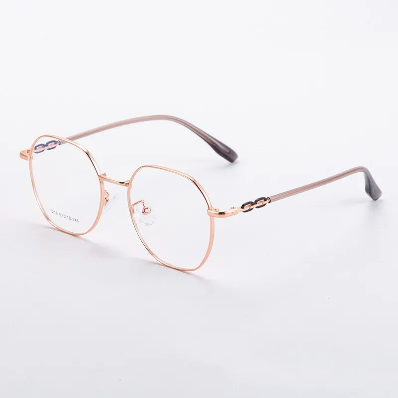 CCspace Unisex Full Rim Polygon Alloy Eyeglasses 55714