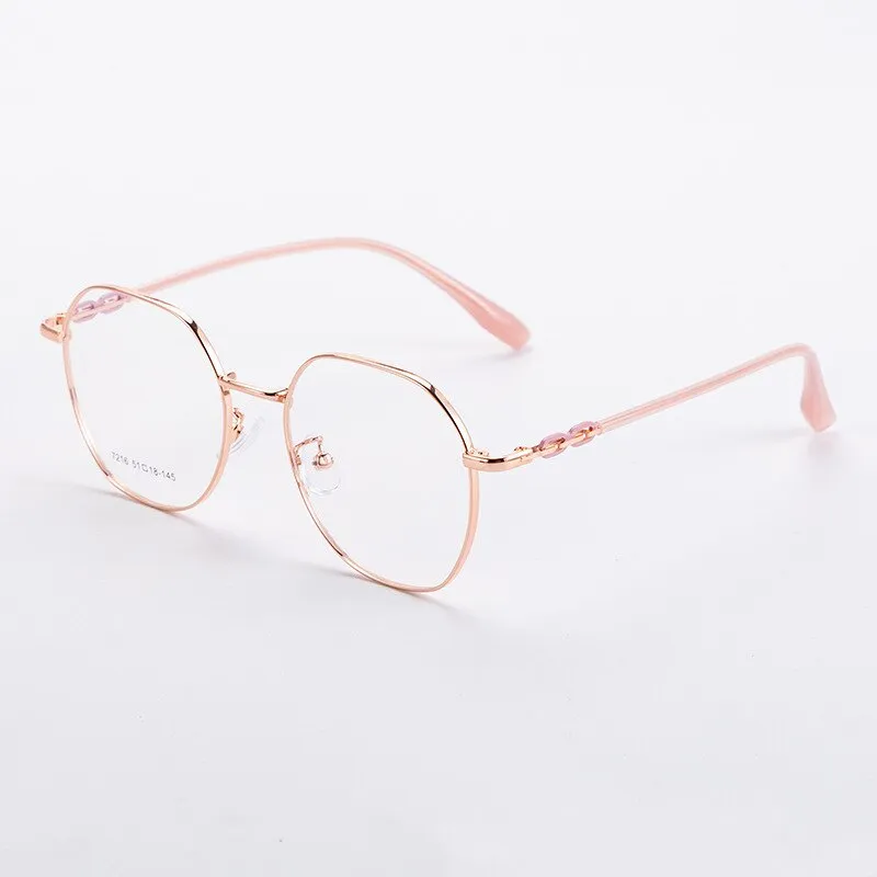 CCspace Unisex Full Rim Polygon Alloy Eyeglasses 55714