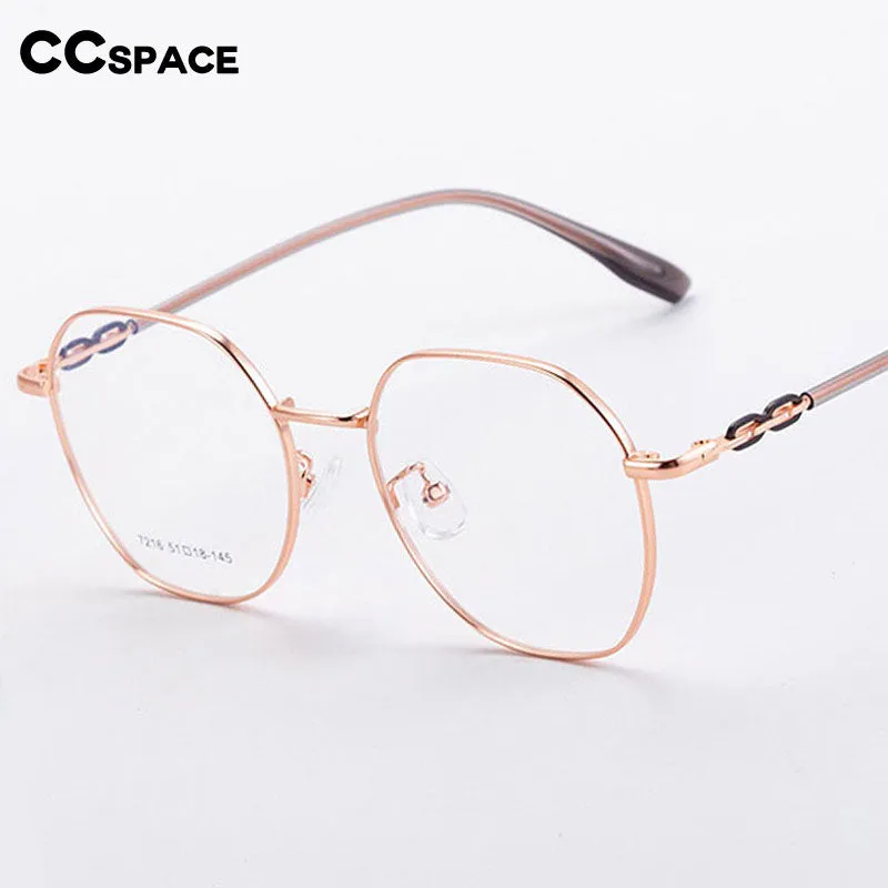 CCspace Unisex Full Rim Polygon Alloy Eyeglasses 55714