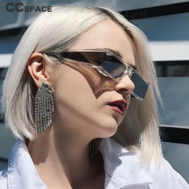 CCspace Unisex Full Rim Rectangle Resin Goggle Frame Sunglasses 46198