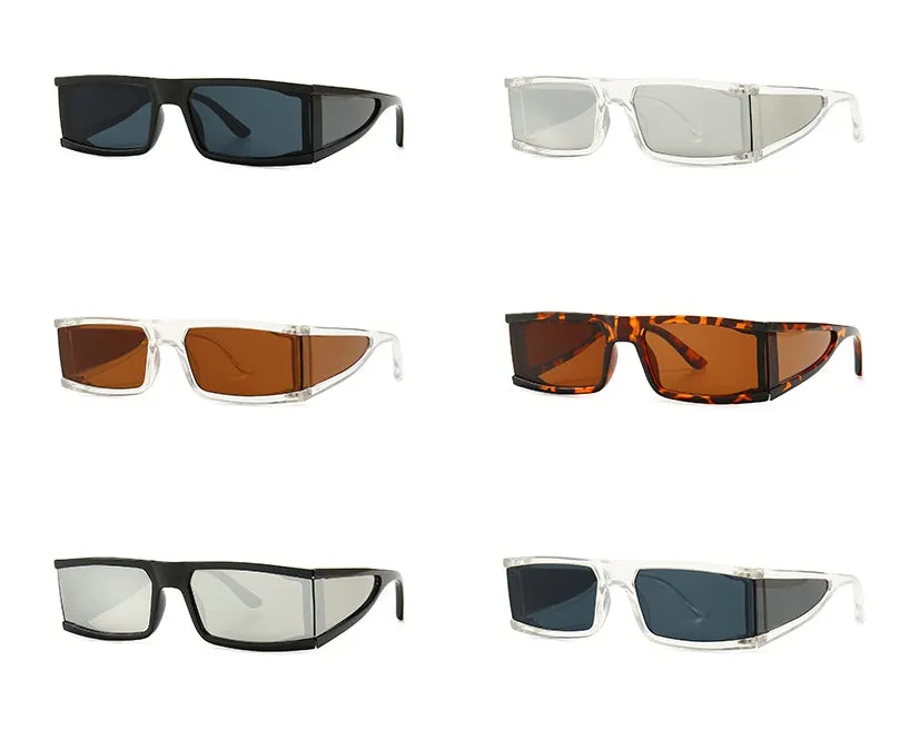 CCspace Unisex Full Rim Rectangle Resin Goggle Frame Sunglasses 46198