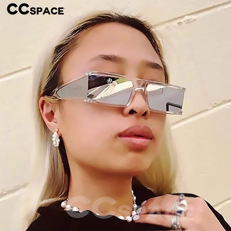 CCspace Unisex Full Rim Rectangle Resin Goggle Frame Sunglasses 46198