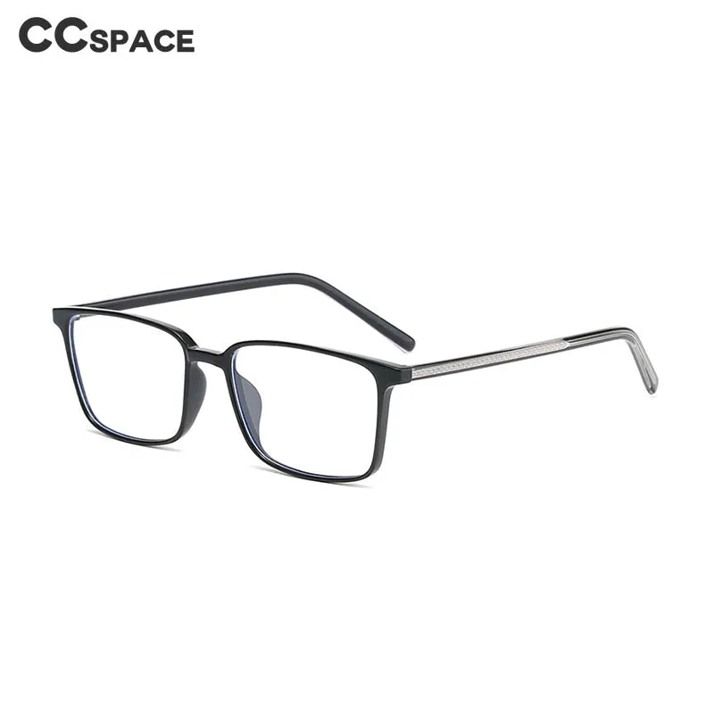CCspace Unisex Full Rim Rectangle Square Tr 90 Titanium Eyeglasses 56335