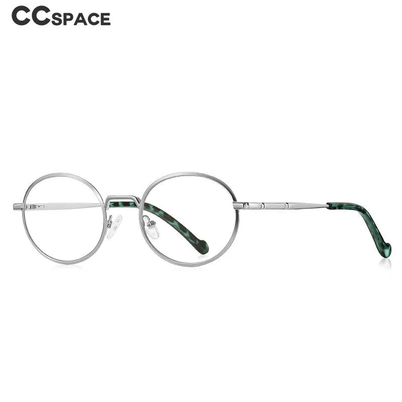 CCspace Unisex Full Rim Round Oval Alloy Eyeglasses 56142