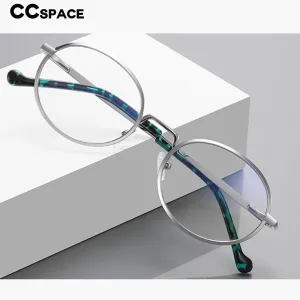 CCspace Unisex Full Rim Round Oval Alloy Eyeglasses 56142