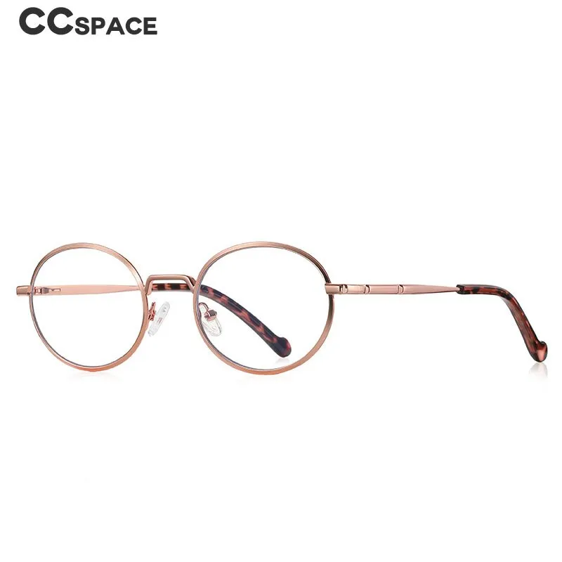 CCspace Unisex Full Rim Round Oval Alloy Eyeglasses 56142