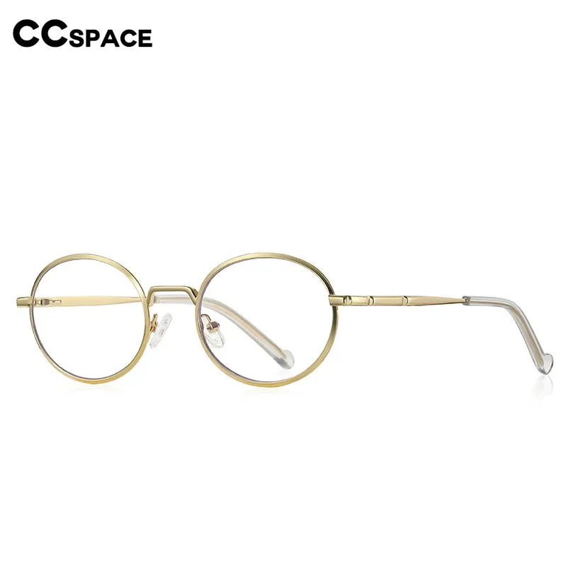 CCspace Unisex Full Rim Round Oval Alloy Eyeglasses 56142