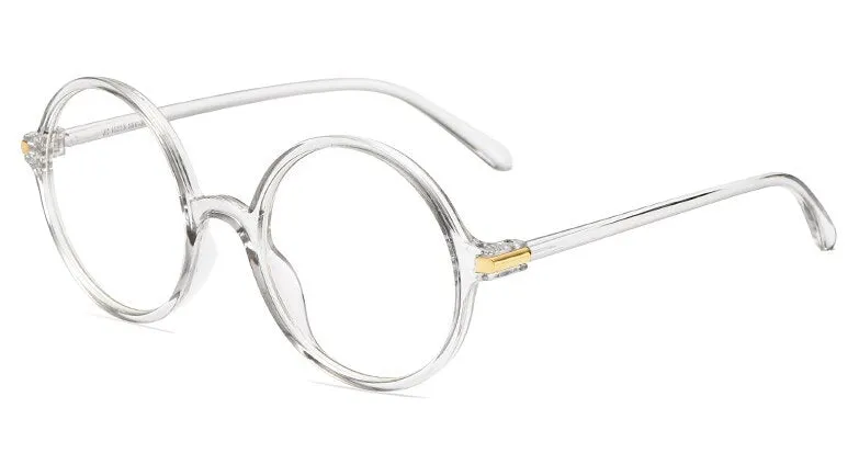CCspace Unisex Full Rim Round Resin Frame Eyeglasses 54490