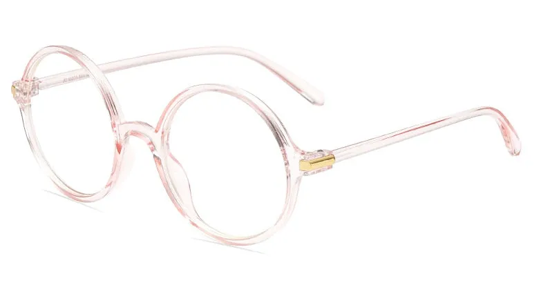 CCspace Unisex Full Rim Round Resin Frame Eyeglasses 54490