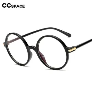 CCspace Unisex Full Rim Round Resin Frame Eyeglasses 54490