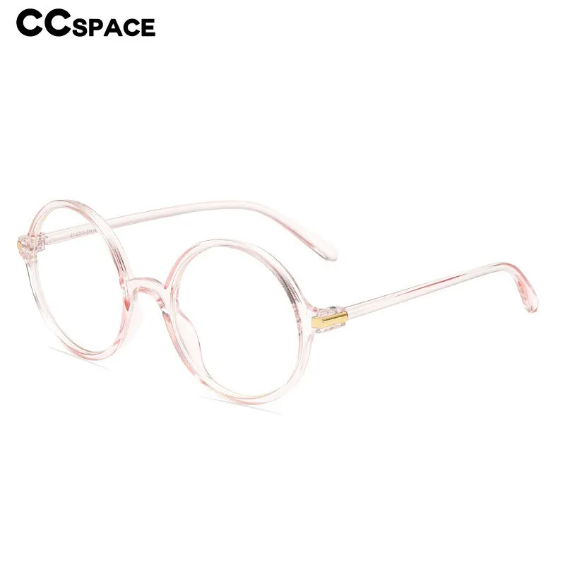CCspace Unisex Full Rim Round Resin Frame Eyeglasses 54490