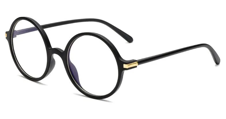CCspace Unisex Full Rim Round Resin Frame Eyeglasses 54490