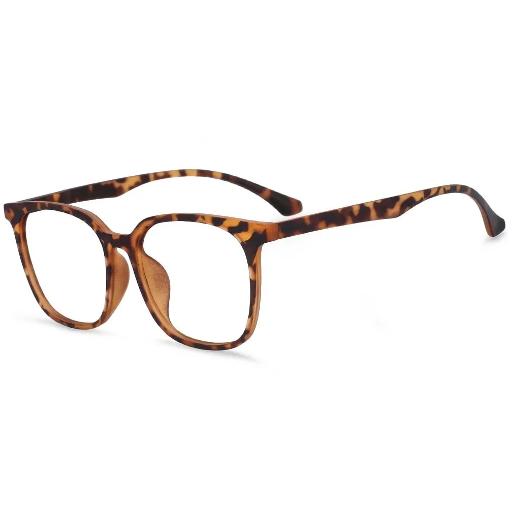 CCspace Unisex Full Rim Round Square Resin Frame Eyeglasses 54337