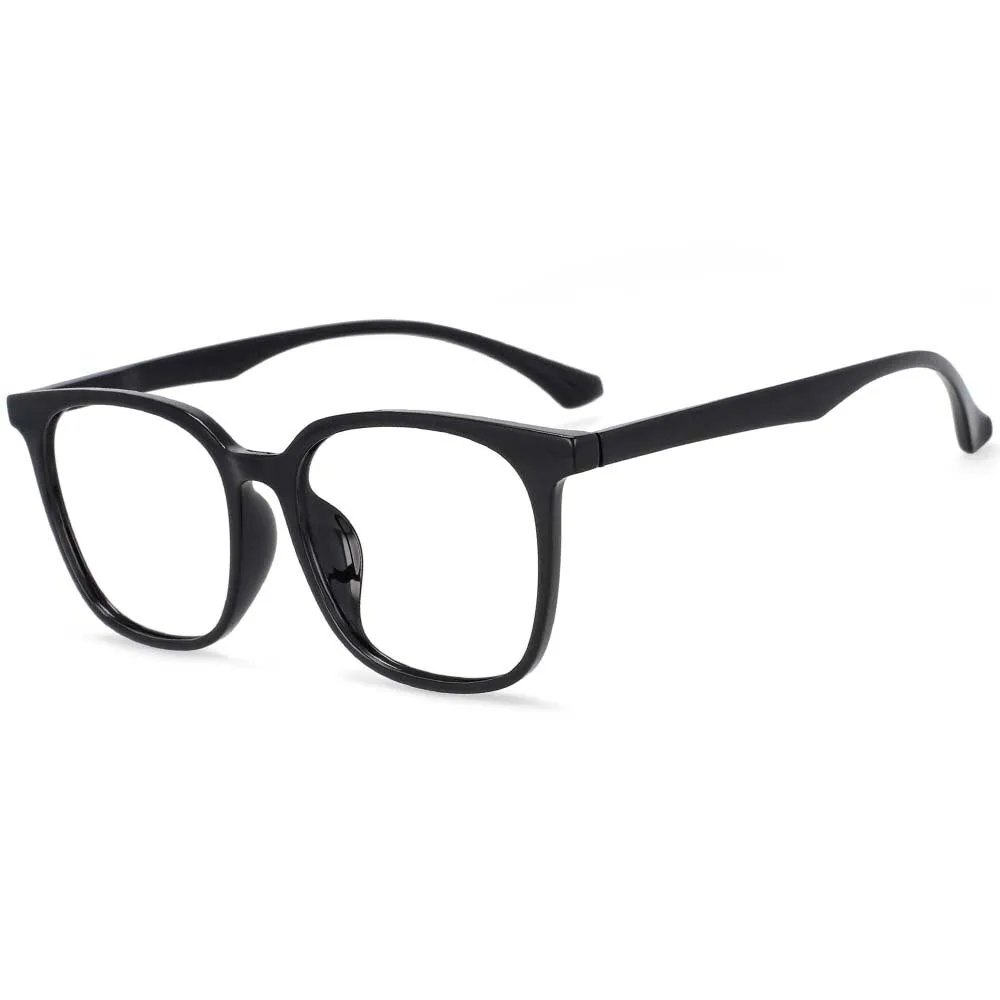 CCspace Unisex Full Rim Round Square Resin Frame Eyeglasses 54337