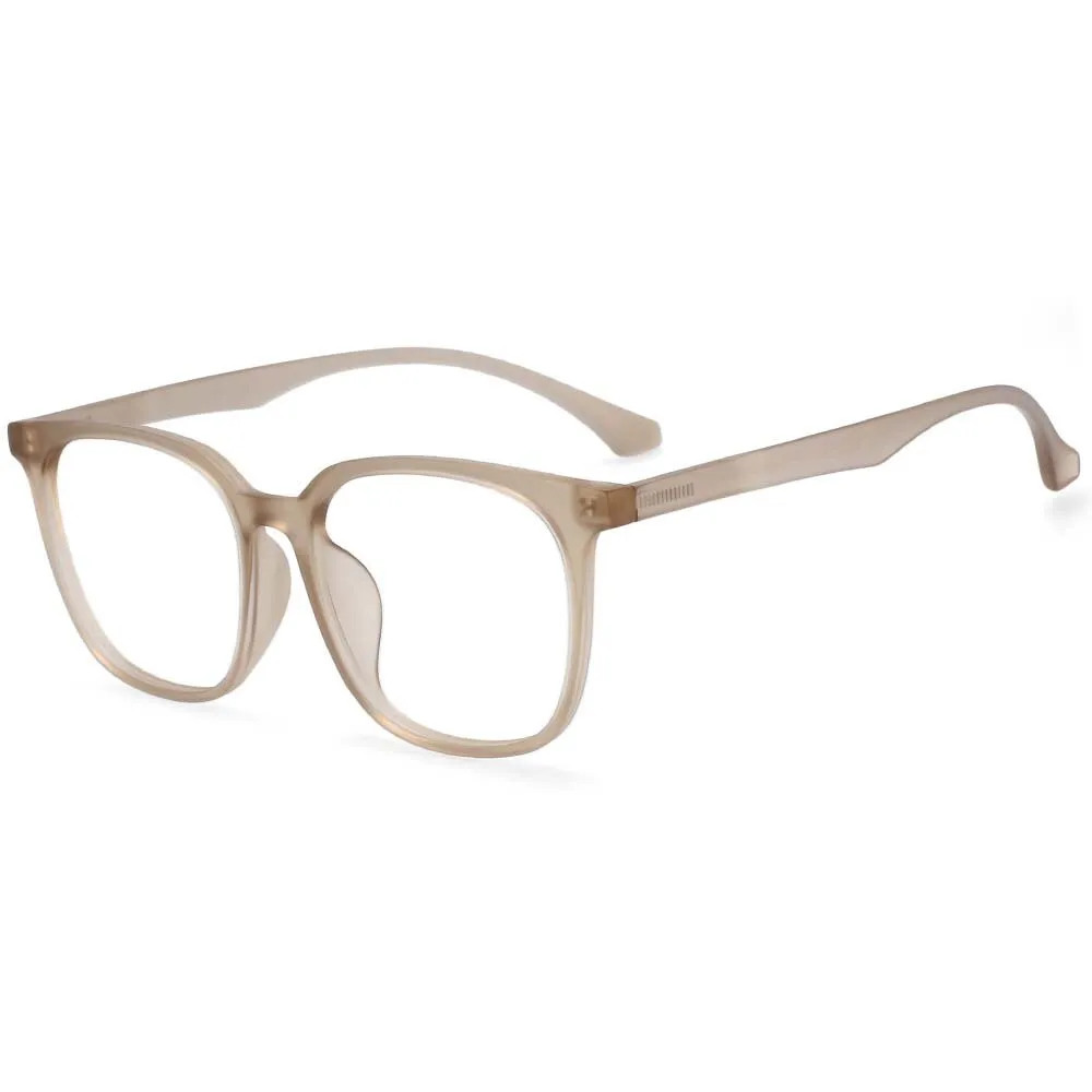 CCspace Unisex Full Rim Round Square Resin Frame Eyeglasses 54337
