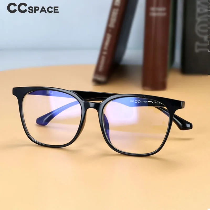 CCspace Unisex Full Rim Round Square Resin Frame Eyeglasses 54337