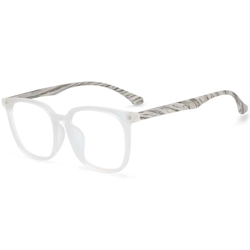 CCspace Unisex Full Rim Round Square Resin Frame Eyeglasses 54337