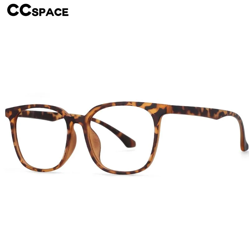 CCspace Unisex Full Rim Round Square Resin Frame Eyeglasses 54337