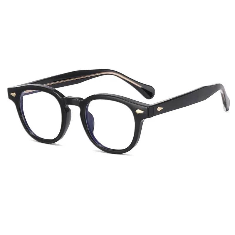 CCspace Unisex Full Rim Round Square Tr 90 Titanium Eyeglasses 54962