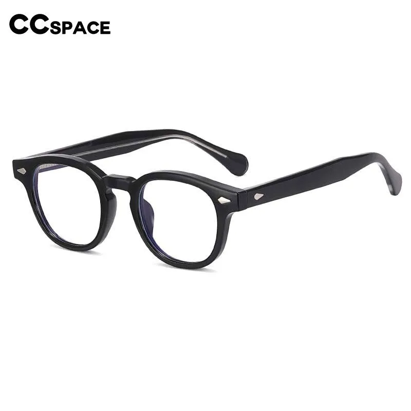 CCspace Unisex Full Rim Round Square Tr 90 Titanium Eyeglasses 54962